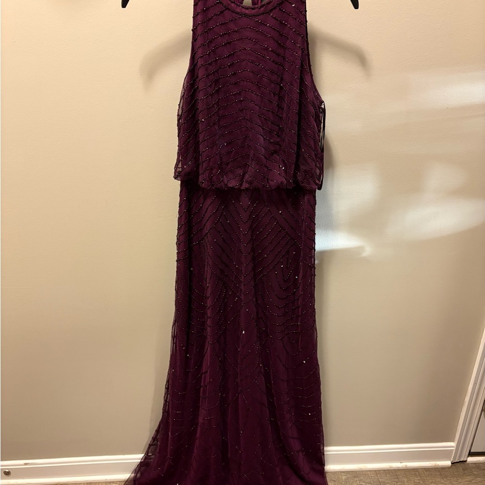 ADRIANNA PAPELL Burgundy Bridesmaid Dress